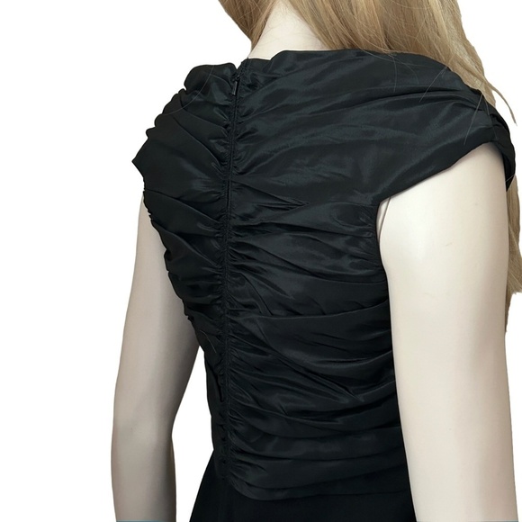 Tadashi Collection Dress Sheath Cocktail Twist Front Bodice Ruched Shoji - Picture 11 of 16